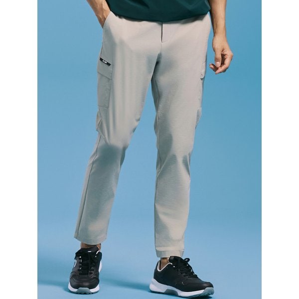 남성 에센셜 테이퍼드핏 스트레치 카고 팬츠 베이지