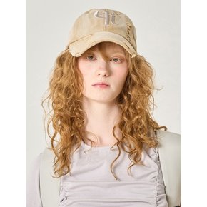 Brush Washed Ball Cap_Beige