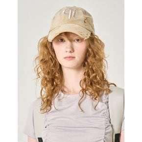 Brush Washed Ball Cap_Beige