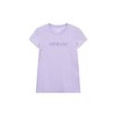ARMANI EXCHANGE AX 여성 글리터 로고 이지 티셔츠-라이트 퍼플(A424130020)