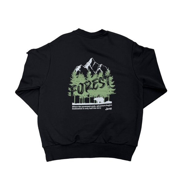 [여주점] 지프 등판 그래픽 맨투맨 JQ1TSU834BK