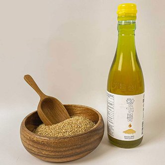  청송농부 국산 생참기름 300ml/저온압착/첨가물제로/선물포장