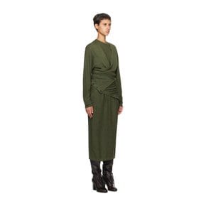 그린 트위스트 미디 드레스 DR1030 LK087 GR626 Ivy Green