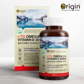 r-TG 오메가-3  비타민D 2000IU (1208mg x 100캡슐/100일분)  혈행건강 혈중중성지질개선