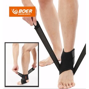 [BOER] 커버 발목보호대 스트랩식 이중압박 스포츠 보호대 양발겸용사용