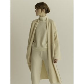 Cashmere Belted  Open Wrap Long Cardigan