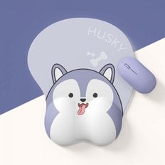 스포트라이트 시베리안 허스키 HUSKY 마우스패드 손목보호 손목받침대