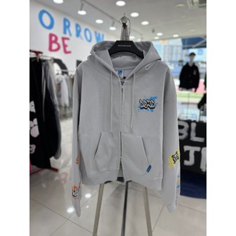 더블제이디 [여주점] 여성,스마일크롭집업후드,그레이JHZZ40301