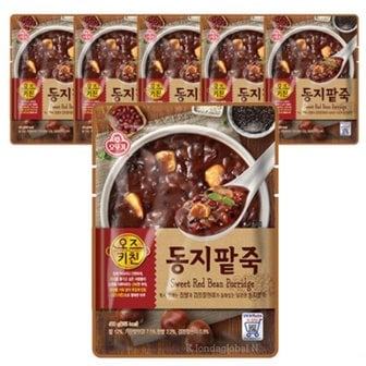  오뚜기 오즈키친 동지 팥죽 즉석 파우치 450g 6개