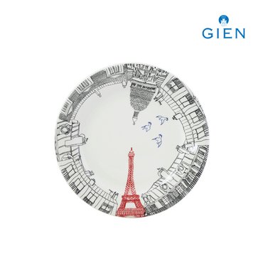 지앙 사쎄 파리 디저트 접시 에펠탑 1p (22cm)