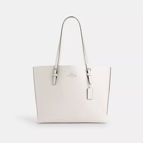 코치 여자 가방 몰리 토트백 CV968 novelty leather/Silver/Chalk