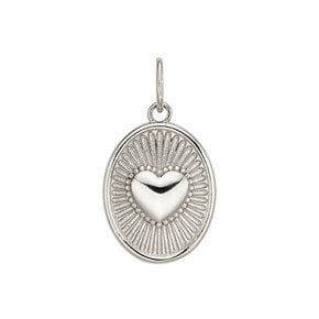 SILVER 피오카 하트 화이트 펜던트 S-FANP005W