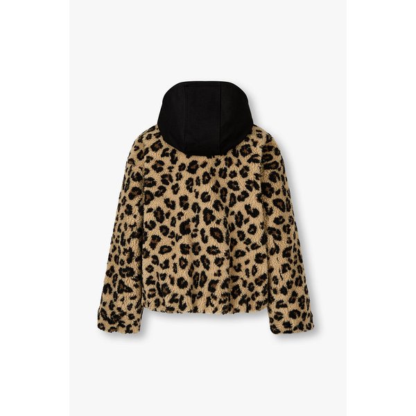 레오퍼드 패턴 신세틱 퍼 점퍼 9105461119011