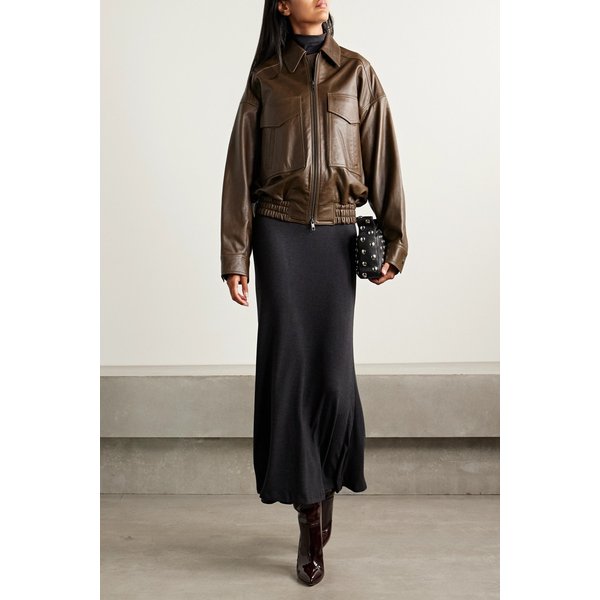 스타우드 유진 브라운 가죽 재킷 46376663162935058