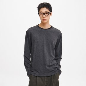UNISEX 더블립티셔츠 [CHARCOAL] / GF3UTS001-MAN