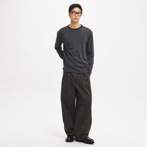 UNISEX 더블립티셔츠 [CHARCOAL] / GF3UTS001-MAN