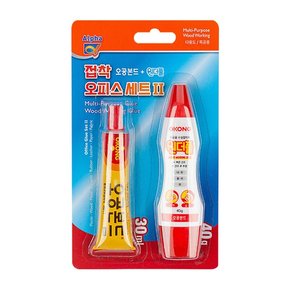 [오공] 접착오피스세트2다용도접착제,목공용원더풀 40g30ml(10입)