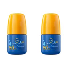 [해외직구] 독일직구 Nivea 니베아 키즈 프로텍션 앤 케어 선롤러 SPF50+ 50ml 2팩