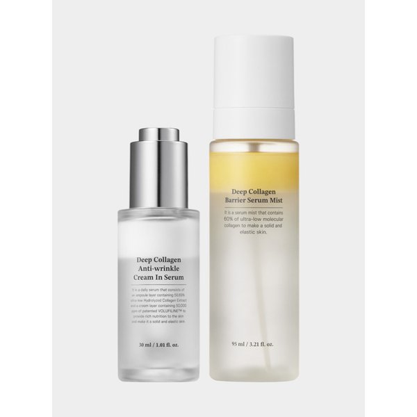 [세트/쇼핑백증정] 딥콜라겐 안티링클 크림 인 세럼 30ml + 미스트 95ml