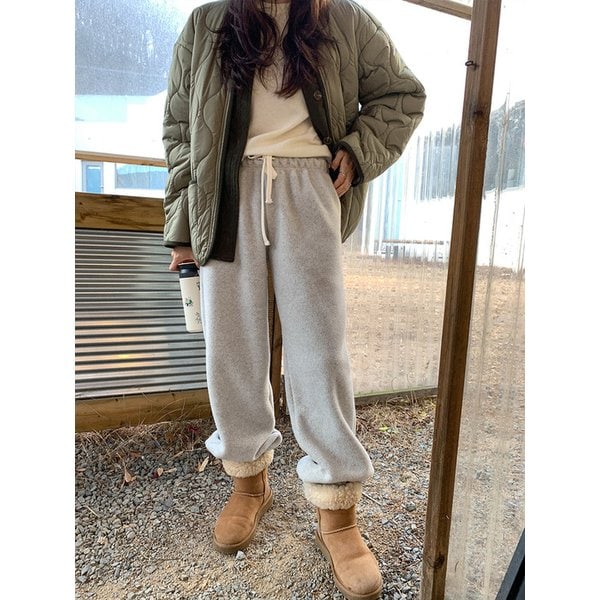 뽀송 플리스 조거팬츠_ASH MELANGE