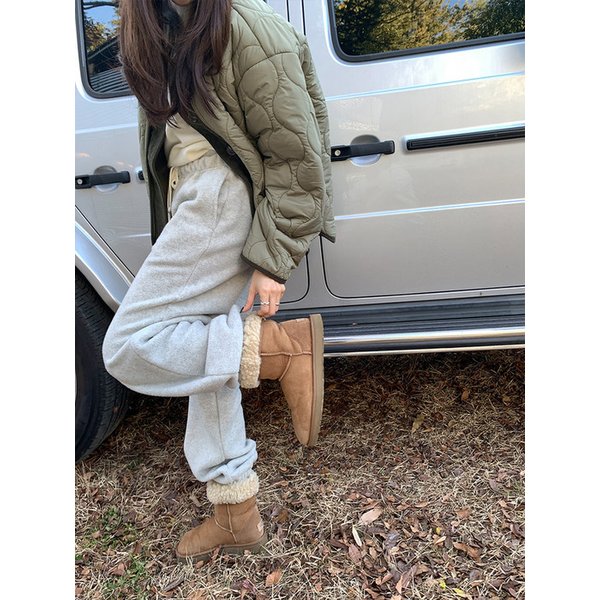 뽀송 플리스 조거팬츠_ASH MELANGE