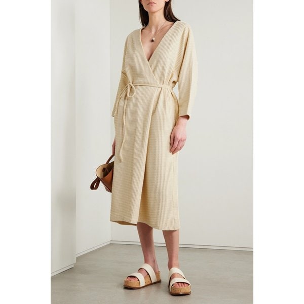 마라 호프만 티파니 텍스처드 코튼 블렌드 랩 원피스 32027475399326766