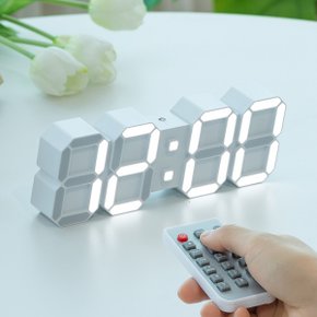 플라이토 코드리스 무선 인테리어 3D LED 탁상 벽시계 19cm