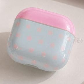 깔끔한 디자인 핑크도트 보호 케이스 2 홀더 프로 4 이어폰 커버
