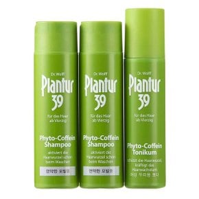 플란투어39 파이토카페인 샴푸 250ml x 2개 + 토닉 200ml - 연약한 모발용 여성