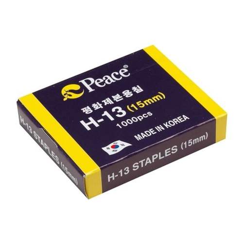 혜명몰 평화 스테플러침 H-13 15mm / 1000pcs - 갑 (10개입) 문서정리용품 스테이플러심 사무용품 기본스테