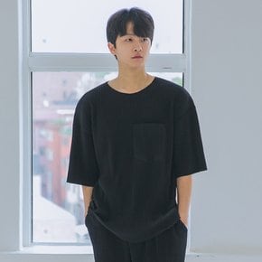 플리츠 오버핏 포켓 반팔티 AST9901 (3 COLOR)