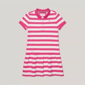 걸즈 Stripe Polo 반팔드레스 Pink White