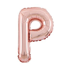 35cm 알파벳 호일 풍선 로즈골드 P 생일이벤트 문자풍선 16인치