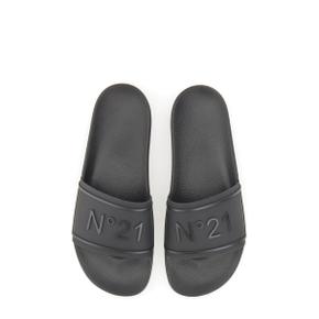 누메로벤투노 Sandals RUBBER SLIDE WITH LOGO BLACK 23ESU04270427_N001