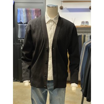 레노마 [시흥점] S/S 골지 오버핏 블랙 브이넥 가디건(RPEMKT10A)