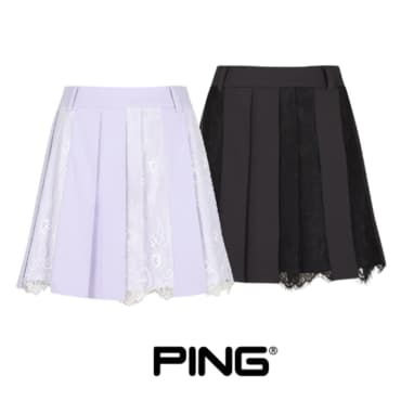 핑 [24 S/S ]   여성 레이스 플리츠  큐롯 스커트     121D2PC681   (출시가 238,000)