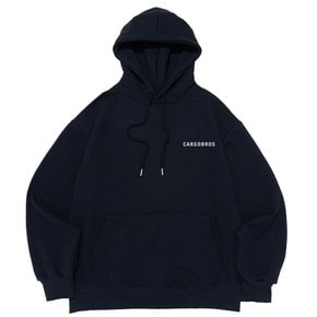 (BIG-SIZE) ESSENTIAL LOGO HOOD T-SHIRT (NAVY)