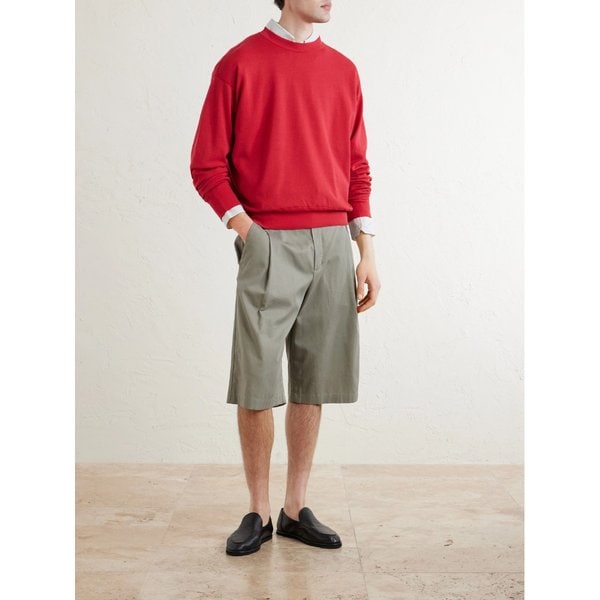 코튼 울 실크 블렌드 저지 스웨터 46376663162971256