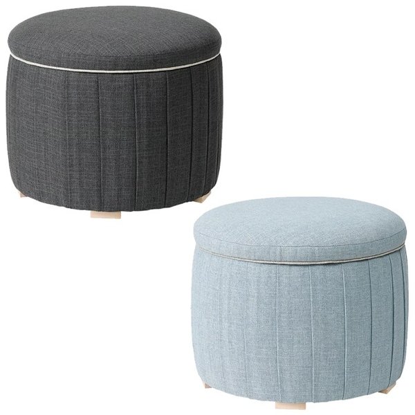 ATERLOGA 오텔뢰가 쿠션형스툴 43cm/수납의자/수납소파/쿠션의자/거실의자/보조의자