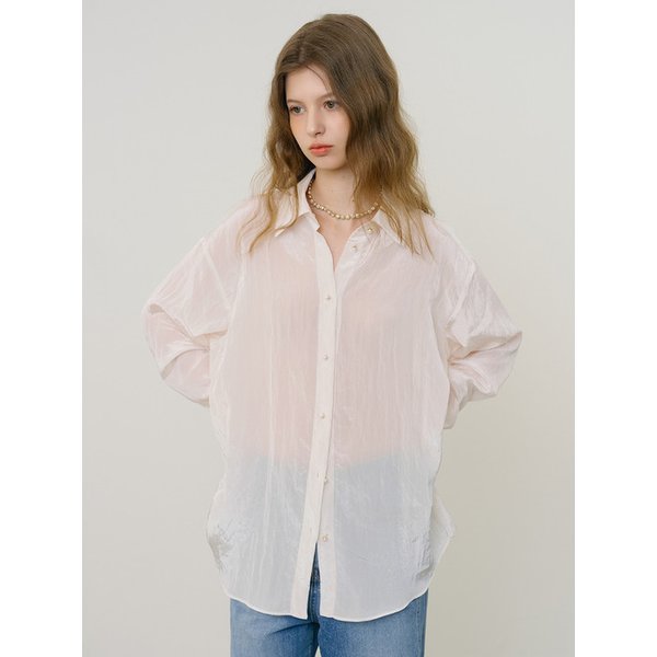 [리퍼브]D Silky Pearl Button Shirt_Pearl
