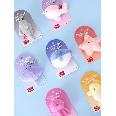 와따루이 플러시플러시 플러피 바다동물 인형 키링