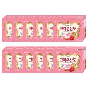  크라운 산도 딸기 크림 치즈 161g 12개 1Box 간식