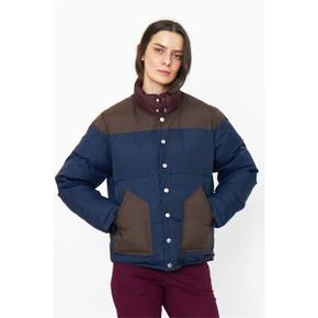 큘 THE BOGEY PUFFER JACKET - NAVY/CHOCOLATE/MERLOT