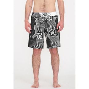 4501388 Volcom BOARD LIDO ICONIC MOD - Swimming shorts black white