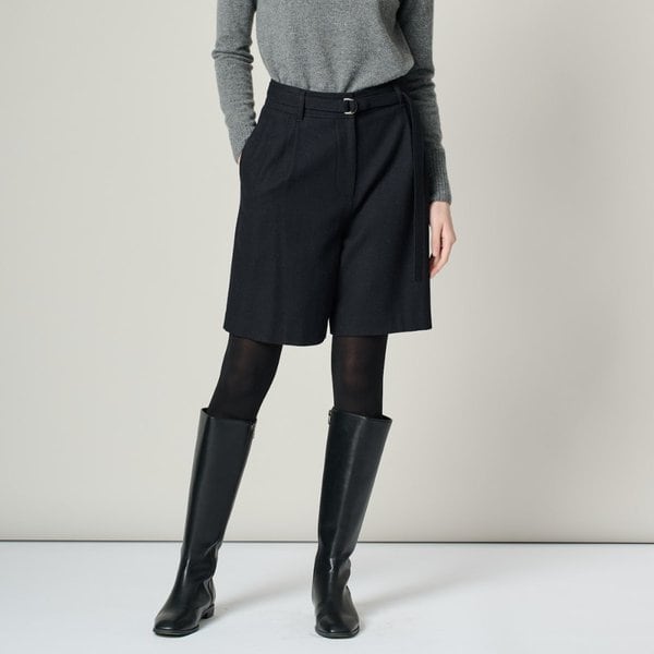 [여주점] 올앤선드리 울 블렌드 벨티드 버뮤다 팬츠 A4W9P309