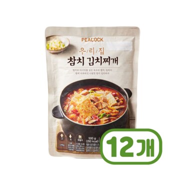  피코크 우리집참치김치찌개 즉석조리식품 500g x 12개