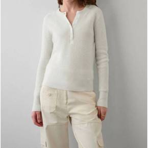 5026778 White + Warren Cashmere Waffle Henley Top In Soft