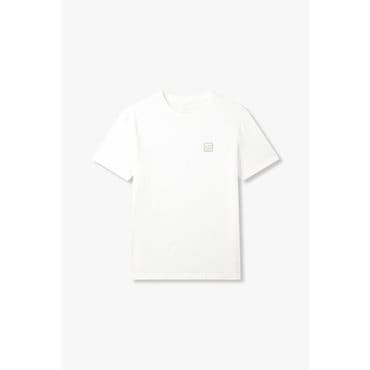 ARMANI EXCHANGE 남성 로고 패치 베이직 티셔츠( A415130108) 오프 화이트