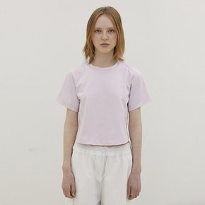 Crop Round T-Shirt_LIGHT PINK