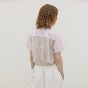 Crop Round T-Shirt_LIGHT PINK